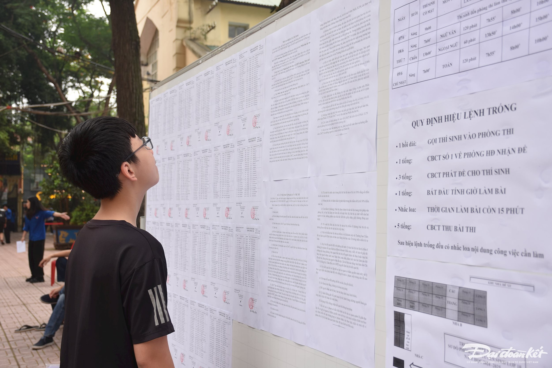 Thí sinh tra thông tin tại kỳ thi vào lớp 10 THPT tại Hà Nội năm học 2024-2025.