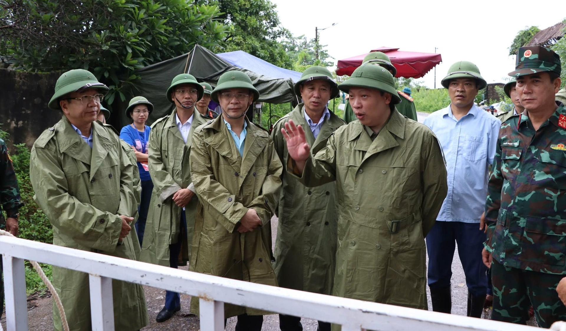 Tân chủ tịch tỉnh Thái Nguyên kiểm tra phòng chống bão