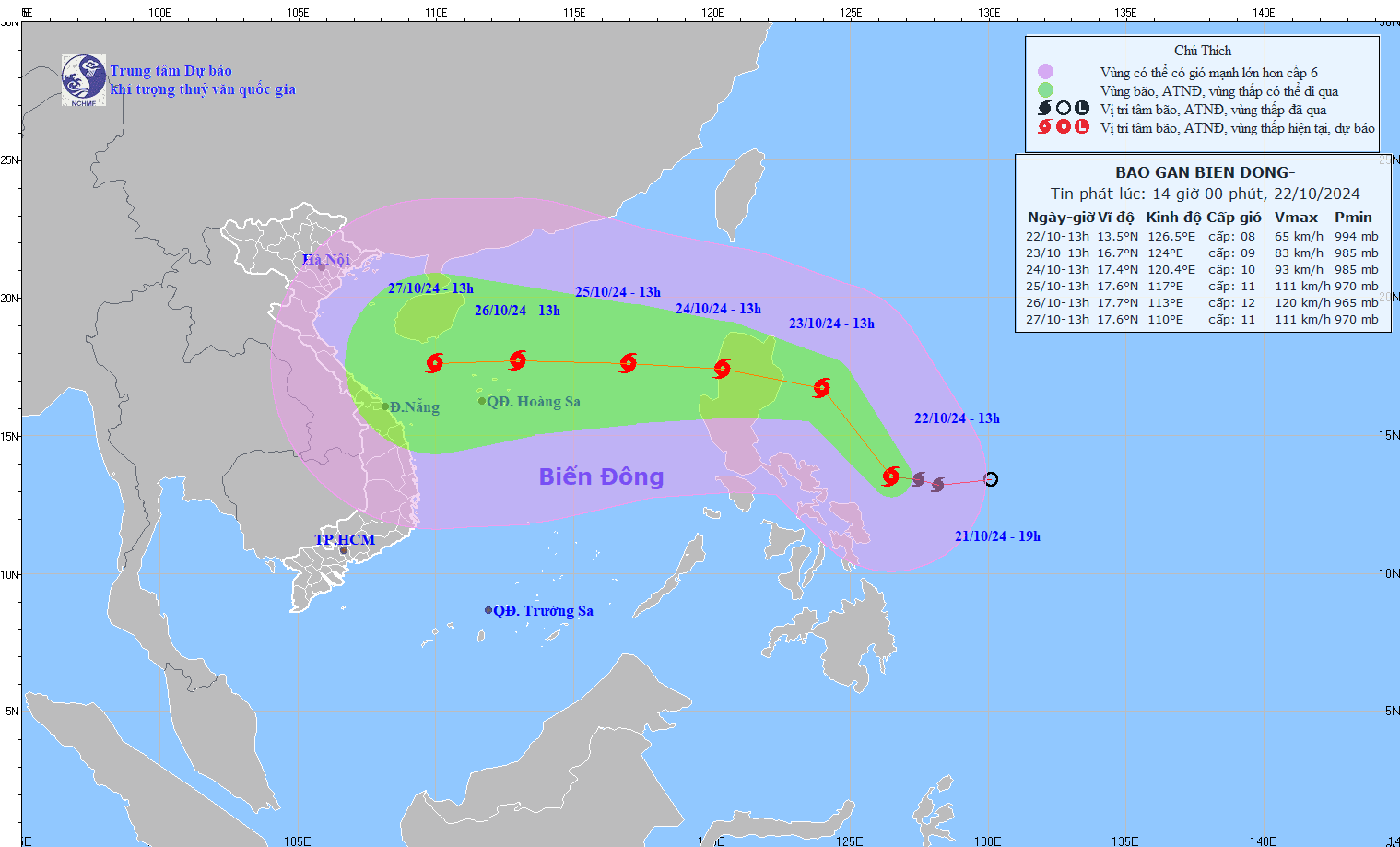 TIN BÃO GẦN BIỂN ĐÔNG (Cơn bão TRAMI)