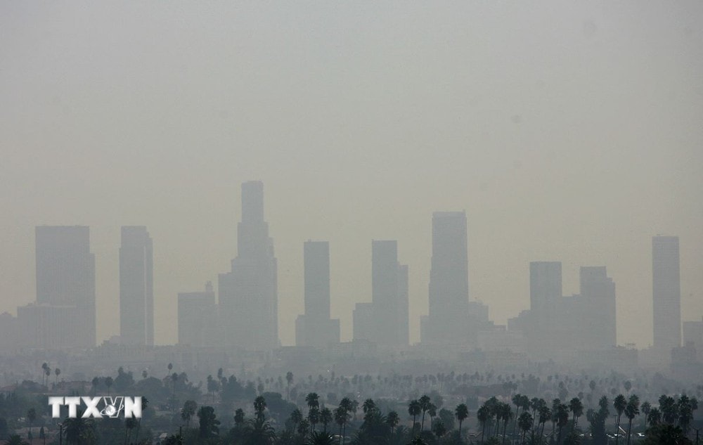 Ô nhiễm không khí tại Los Angeles, Mỹ. (Ảnh: AFP/TTXVN)