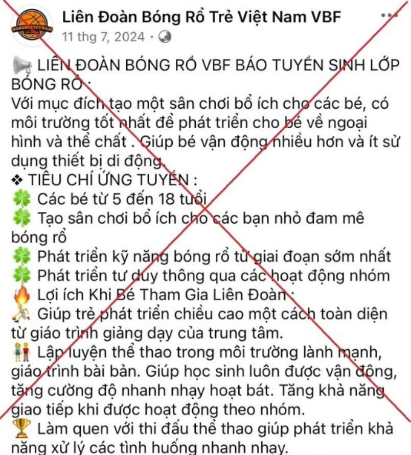 Đăng ký khóa học bóng rổ cho con, người mẹ bị lừa tiền tỷ ddk