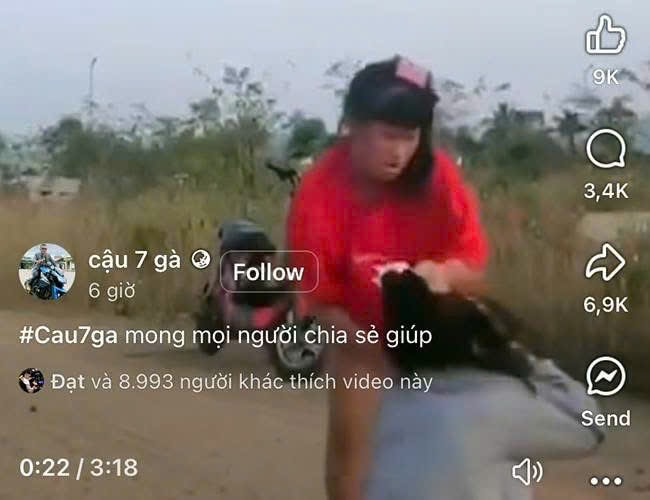 Nữ sinh bị đánh hội đồng tại thị xã An Nhơn (Ảnh cắt từ clip)