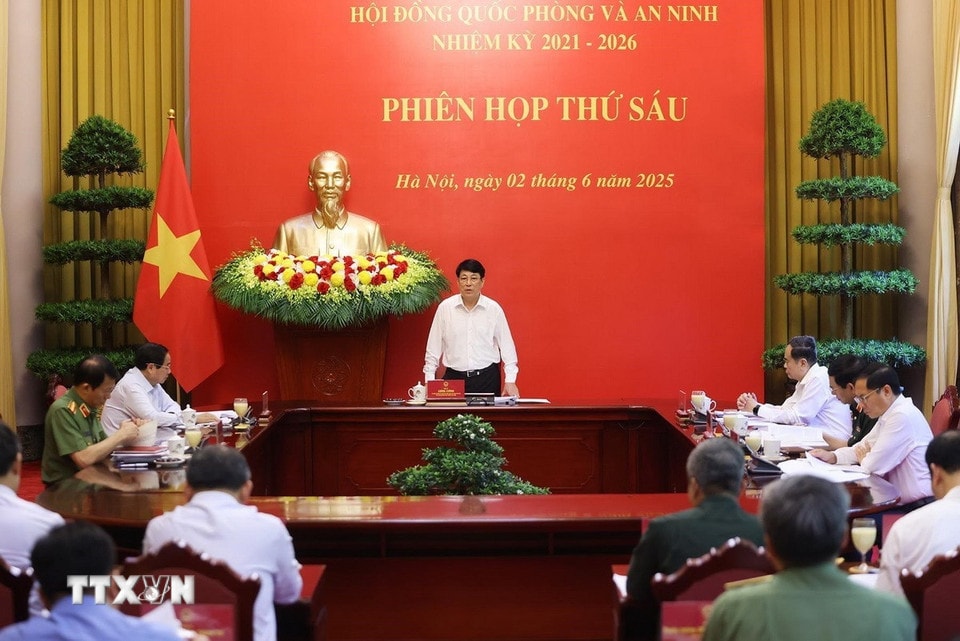 Chủ tịch nước Lương Cường phát biểu chỉ đạo. (Ảnh: Lâm Khánh/TTXVN)