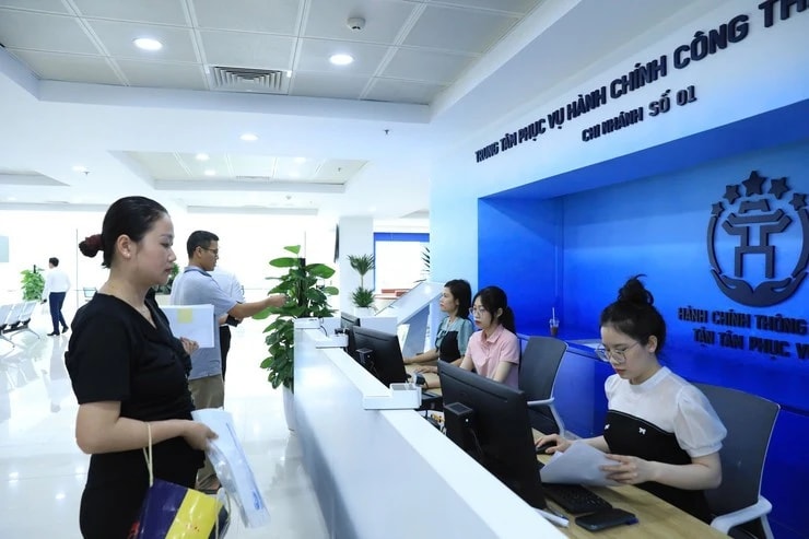 Chi nhánh số 1 Trung tâm Phục vụ hành chính công thành phố Hà Nội. (Ảnh: UBND Hà Nội)