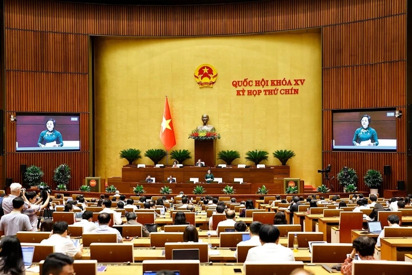 Kỳ họp thứ 9, Quốc hội khóa XV. (Ảnh: TTXVN)
